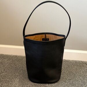 J. Crew Black Leather bucket bag